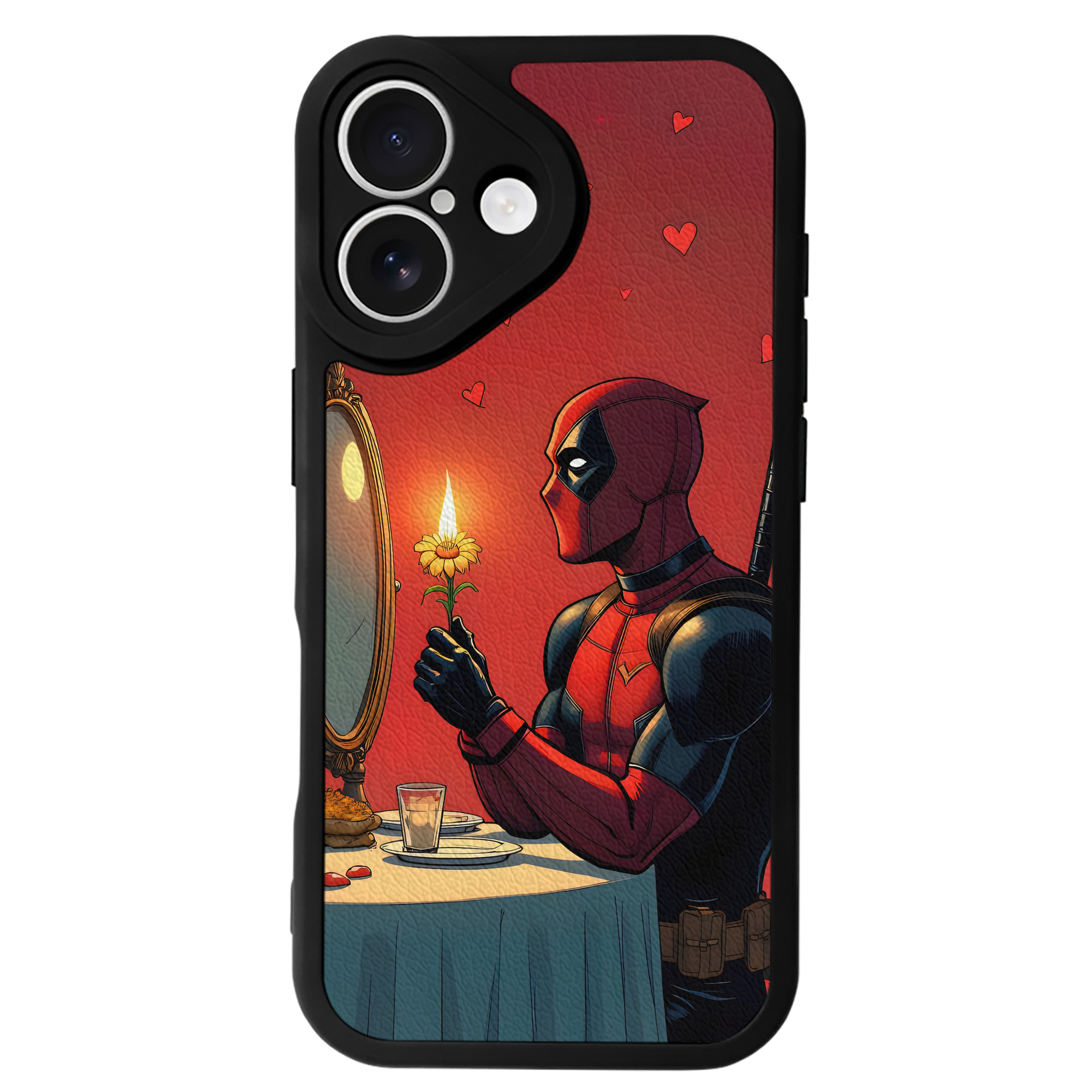 （画像用） Deadpool デッドプール 【iPhone 16シリーズ対応】シリコンスマホケース（レザー調） 材質：シリコン